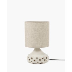 LAMPE OYA N.1 - BEIGE - ABAT-JOUR LIN - PAR SOPHIE CASIER - L.25x P.25 xH.42 cm - SERAX