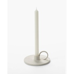 BOUGEOIR BEIGE ARGILE - MIRA PAR ALEX GABRIELS - D.14 x H.6 cm - SERAX