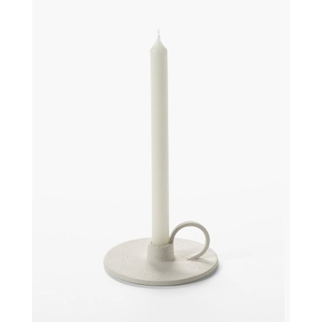 BOUGEOIR BEIGE ARGILE - MIRA PAR ALEX GABRIELS - D.14 x H.6 cm - SERAX