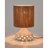 LAMPE OYA N.1 - BEIGE & MARRON - ABAT-JOUR CORDES - PAR SOPHIE CASIER - L.25x P.25 xH.42 cm - SERAX