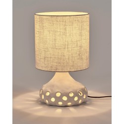 LAMPE OYA N.1 - BEIGE - ABAT-JOUR LIN - PAR SOPHIE CASIER - L.25x P.25 xH.42 cm - SERAX