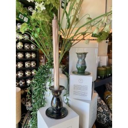 BOUGEOIR BLEU FONCE CERAMIQUE - TERRES DES REVES PAR ANITA LE GRELLE - D.9,5 x H.10,5 cm - SERAX