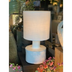 LAMPE DE TABLE BLANCHE EMAILLEE - CATHERINE PAR MARIE MICHIELSSEN - L.25x P.25 xH.47 cm - SERAX
