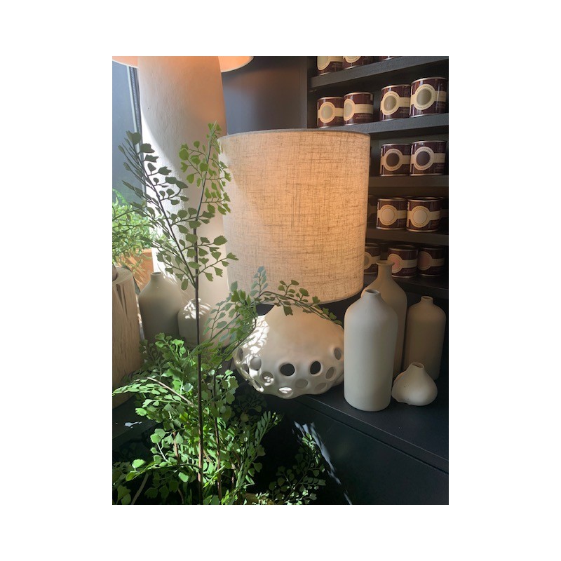 LAMPE OYA N.1 - BEIGE - ABAT-JOUR LIN - PAR SOPHIE CASIER - L.25x P.25 xH.42 cm - SERAX