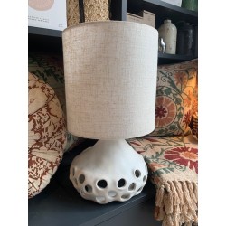 LAMPE OYA N.1 - BEIGE - ABAT-JOUR LIN - PAR SOPHIE CASIER - L.25x P.25 xH.42 cm - SERAX