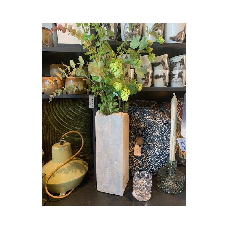 VASE L BETON - BROQUAINE PAR PATRICK PARIS - L.11,5 x P.11,5 x H.38 cm - SERAX