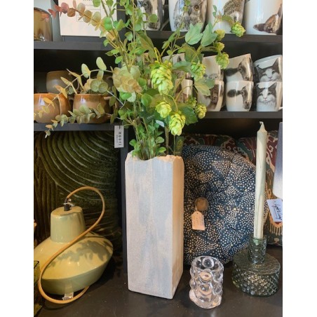 VASE L BETON - BROQUAINE PAR PATRICK PARIS - L.11,5 x P.11,5 x H.38 cm - SERAX