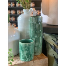 VASE VERT L CERAMIQUE - LANZA PAR PASCALE NAESSENS - D.9 x H.25 cm - SERAX