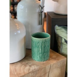 VASE VERT M CERAMIQUE - LANZA PAR PASCALE NAESSENS - D.8,5 x H.11 cm - SERAX