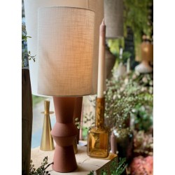 LAMPE MARIE-ANN - TERRACOTA - ABAT-JOUR LIN - SERAX
