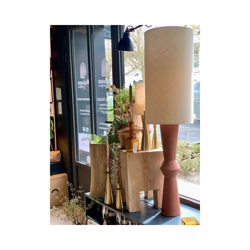LAMPADAIRE MARIE-ANN - TERRACOTA - ABAT-JOUR LIN - SERAX