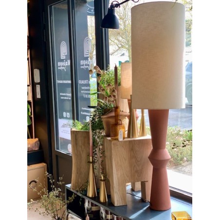 LAMPADAIRE MARIE-ANN - TERRACOTA - ABAT-JOUR LIN - SERAX