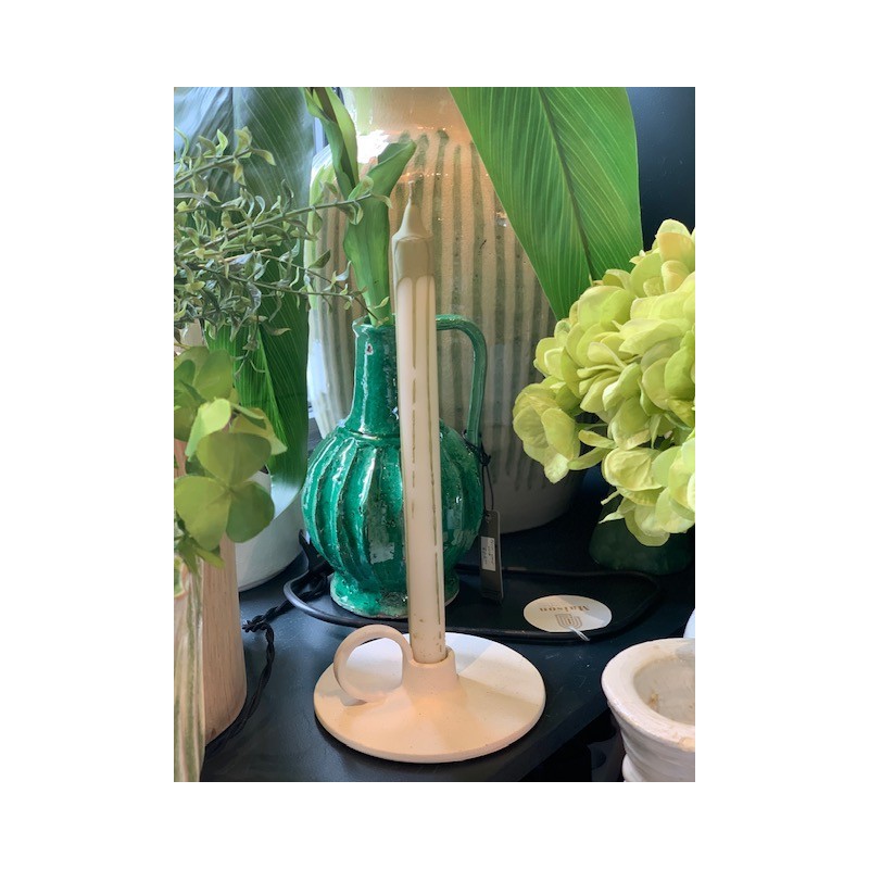 BOUGEOIR BEIGE ARGILE - MIRA PAR ALEX GABRIELS - D.14 x H.6 cm - SERAX