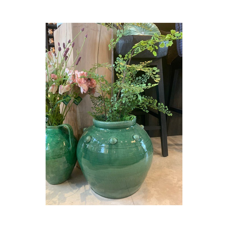 GRAND VASE MONG - EMAILLE VERT - NOORI