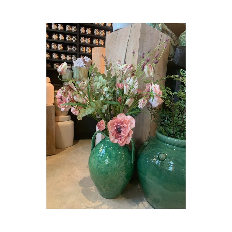 VASE CIO AVEC POIGNEES - EMAILLE VERT CLAIR - NOORI