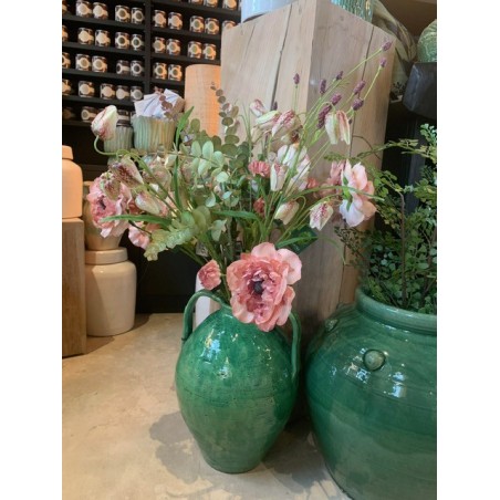 VASE CIO AVEC POIGNEES - EMAILLE VERT CLAIR - NOORI