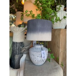 PIED DE LAMPE BLANC/GRIS ANTIQUE- SMALL - TOBA - D.20x30 cm - LIGHT & LIVING