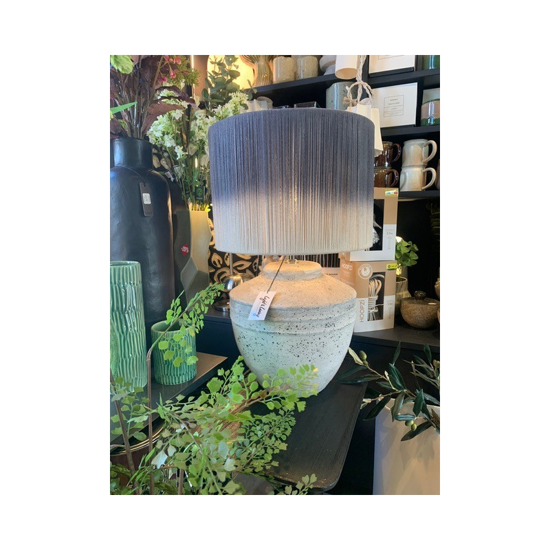 PIED DE LAMPE BLANC/GRIS ANTIQUE- LARGE - TOBA - D.30x40 cm - LIGHT & LIVING