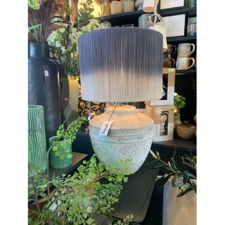 PIED DE LAMPE BLANC/GRIS ANTIQUE- LARGE - TOBA - D.30x40 cm - LIGHT & LIVING