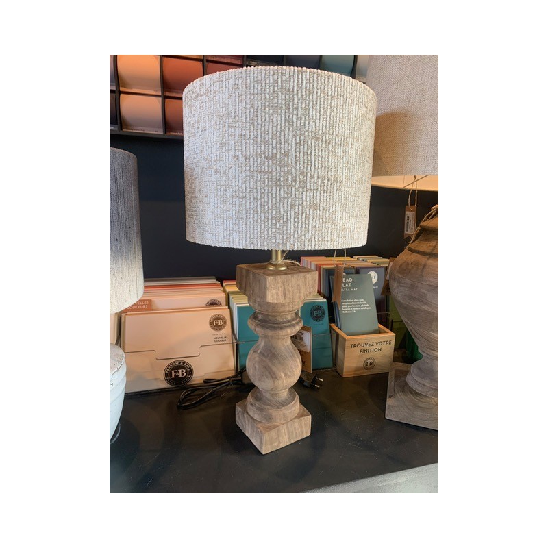 PIED DE LAMPE BOIS - CUMANI - 9x9x36 cm - LIGHT & LIVING
