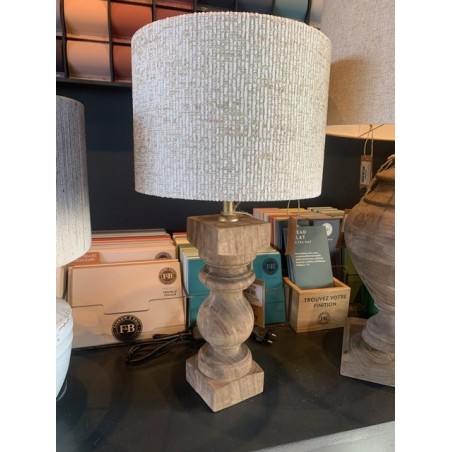 PIED DE LAMPE BOIS - CUMANI - 9x9x36 cm - LIGHT & LIVING