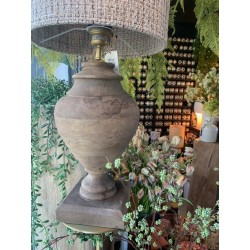 PIED DE LAMPE BOIS CARRE - MILAZZO - D.20x45 cm - LIGHT & LIVING