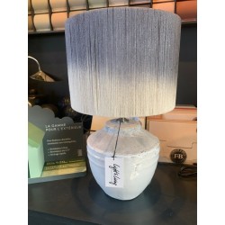 ABAT-JOUR CYLINDRIQUE - TOSSA - SMALL - NOIR-CREME- D.25xH.18 cm - LIGHT & LIVING