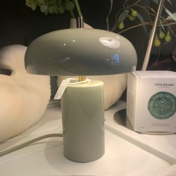 Lampe à poser Vintage en émail et laiton  - Sauge - MADAM STOLTZ