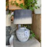 ABAT-JOUR CYLINDRIQUE - TOSSA - SMALL - NOIR-CREME- D.25xH.18 cm - LIGHT & LIVING