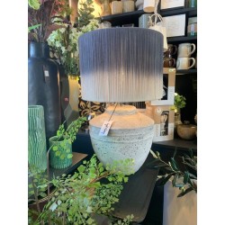 ABAT-JOUR CYLINDRIQUE - TOSSA - LARGE - NOIR-CREME- D.35xH.25 cm - LIGHT & LIVING