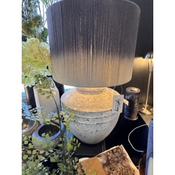 ABAT-JOUR CYLINDRIQUE - TOSSA - LARGE - NOIR-CREME- D.35xH.25 cm - LIGHT & LIVING