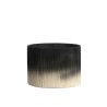 ABAT-JOUR CYLINDRIQUE - TOSSA - LARGE - NOIR-CREME- D.35xH.25 cm - LIGHT & LIVING