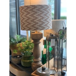 ABAT-JOUR CYLINDRIQUE - JINX - MEDIUM - BRUN - D.30xH.21 cm - LIGHT & LIVING