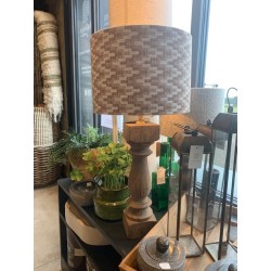 ABAT-JOUR CYLINDRIQUE - JINX - MEDIUM - BRUN - D.30xH.21 cm - LIGHT & LIVING
