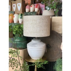 PIED DE LAMPE BLANC ANTIQUE- SMALL - TOBA - D.20x30 cm - LIGHT & LIVING