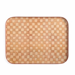 PLATEAU ATARI - CARREAUX - 30x40 cm - METAL EMAILLE - LE MONDE SAUVAGE