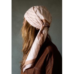 FOULARD - RAYURES CREME - 1x1m - GABRIELLE