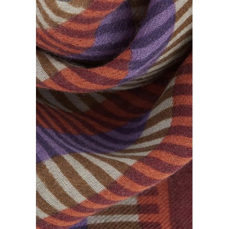 FOULARD EN LAINE - OPALE BORDEAUX - 100x100cm - GABRIELLE