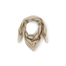 PETIT FOULARD EN LAINE - TOURMALINE KAKI - 60x60 cm - GABRIELLE