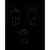 GRANDE LAMPE B - En gypse & alluminium anodise - DCW