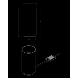 Lampe de sol -TOBO F140 - BLACK - DCW