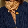FOULARD LEOPARD SABLE - 1x1m - GABRIELLE
