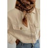 FOULARD SONGE NOISETTE - 1x1m - GABRIELLE