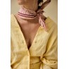 PETIT FOULARD - RAYURES VERMILLON - 60x60cm - GABRIELLE