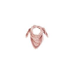 PETIT FOULARD - RAYURES VERMILLON - 60x60cm - GABRIELLE