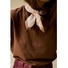 PETIT FOULARD RAYURES CREME - 60x60cm - GABRIELLE