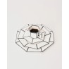 TASSE EXPRESSO & SOUCOUPE - NOIR & BLANC - L.13,8 P.13,8 H.7cm - SERAX