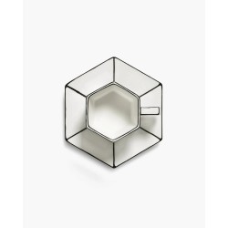 TASSE EXPRESSO & SOUCOUPE - NOIR & BLANC - L.13,8 P.13,8 H.7cm - SERAX
