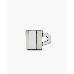 TASSE A THE - NOIR & BLANC - L.12,5 P.8,2 H.9,4 cm - SERAX