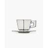 TASSE CAPPUCCINO & SOUCOUPE - NOIR & BLANC - L16,5 P.16,5 H9 cm - SERAX